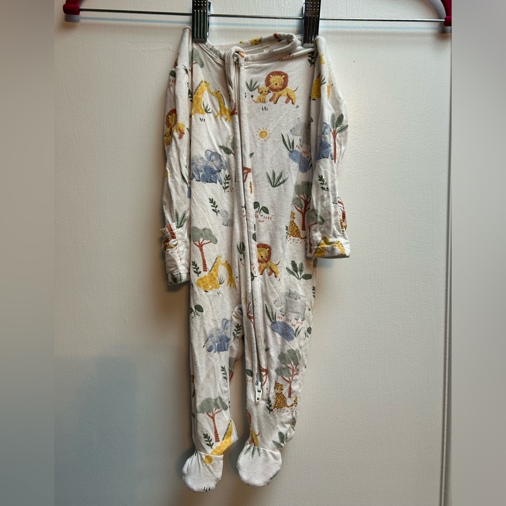 Angel Dear Animal Print Footie Pajama - Size 0-3 months